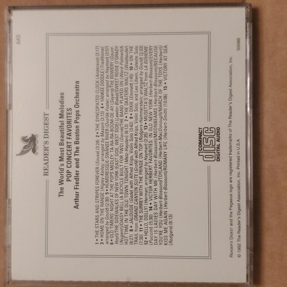 2/$8 ๐ผ Arthur Fielder & The Boston Pops Pop Concert Favorites CD ๐ป ๐บ - Picture 3 of 9